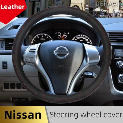 Чехол на руль из натуральной кожи для Nissan Qashqai Juke Primera Versa Almera Terrano Kicks March Murano 350z Terrano
