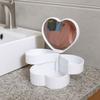 Rotating Heart Shape Jewelry Boxes Double Layer Jewelry Storage Boxes Jewelry Organizer  Gift Box
