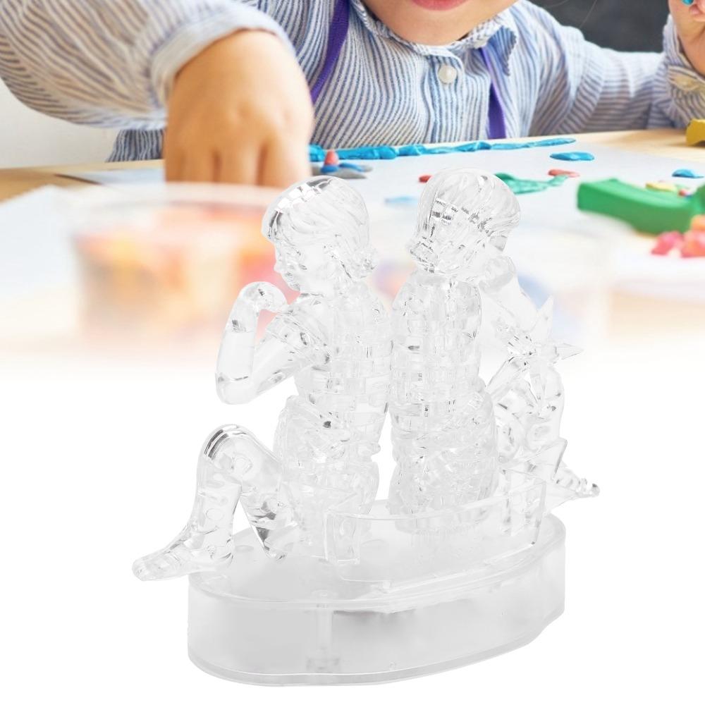 DIY Constellations Crystal Puzzle Gemini Shape Puzzle Crystal Puzzle Jigsaw Night Light Use