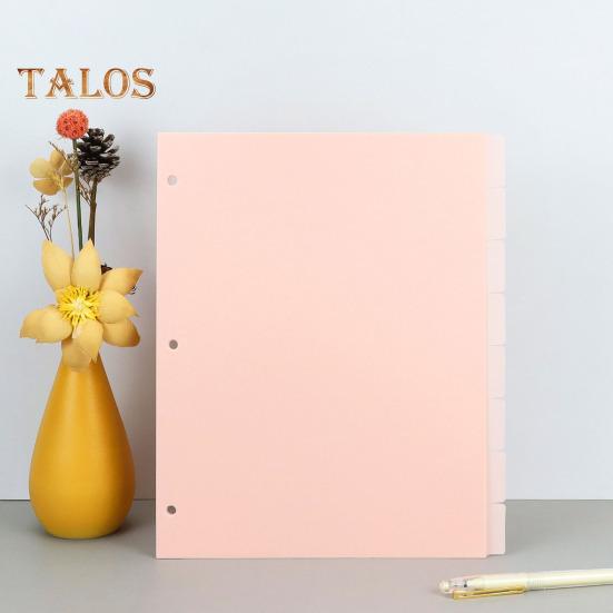 8 шт. Пластиковые разделители для папок, 3-дырочные перфорированные, устойчивые к разрывам страницы-разделители, внутренние разделители страниц, офисные принадлежности