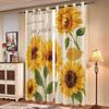 Индивидуальные затемняющие шторы с подсолнухами - Цифровая печать высокой точности, Утолщенный полиэстер, Защита от солнца
