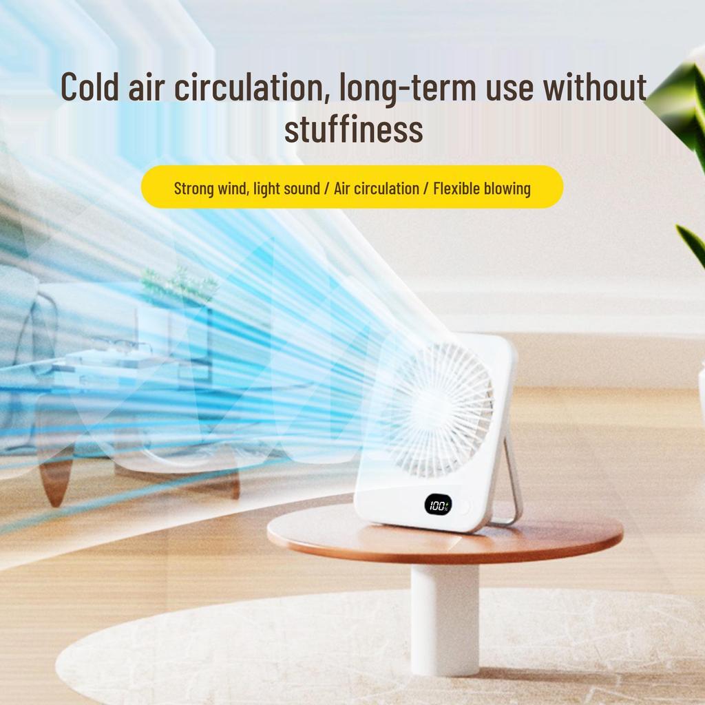 2026 Rechargeable Mini Fan: Long-Lasting, Silent, Wall-Mounted, Portable for Desktop and Dorm