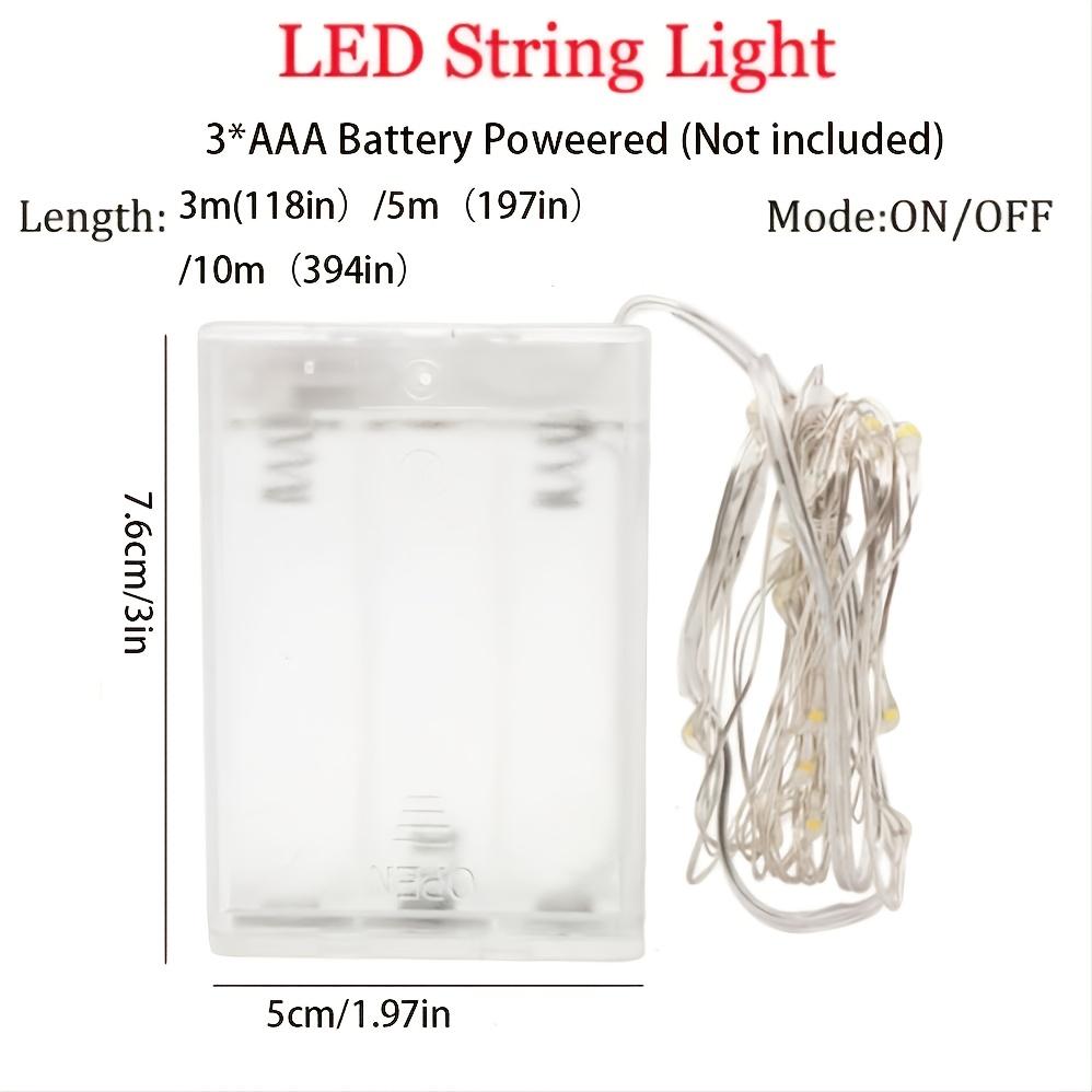 Outdoor String Lights, Christmas Star Lights, Battery Powered (Batteries Not Included), DIY LED Fairytale String Lights, Copper Wire Lights