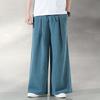 Мужские свободные повседневные брюки широкого покроя из китайского льна