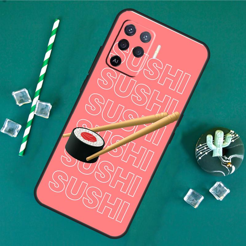 Sushi Case For Oppo A80 A40 A60 A16 A76 A96 A91 A15 A17 A74 A94 A54 A57S A18 A38 A58 A78 A98 Cover