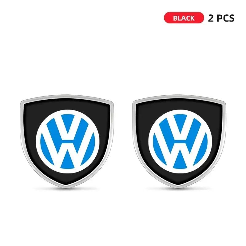 For VW Hot 2025 New 3D Metal Car Body Fender Emblem Shield Stickers Decor Auto Accessories For VW Volkswagen Golf 4 5 7 6 3 mk4