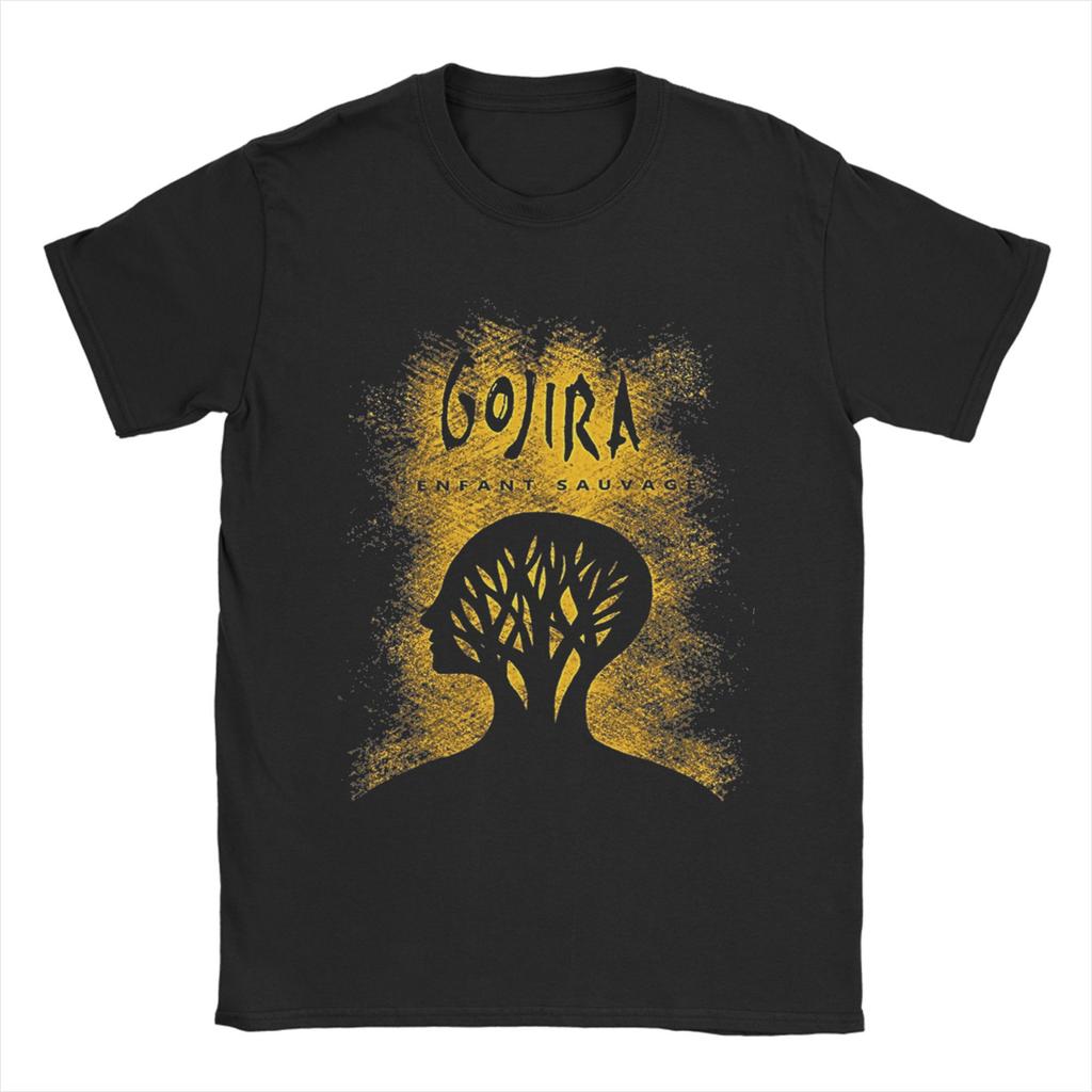 Men Gojiras Rock Metal Band T Shirt 100% Cotton Tops Novelty Short Sleeve O Neck Tees Gift Idea T-Shirts