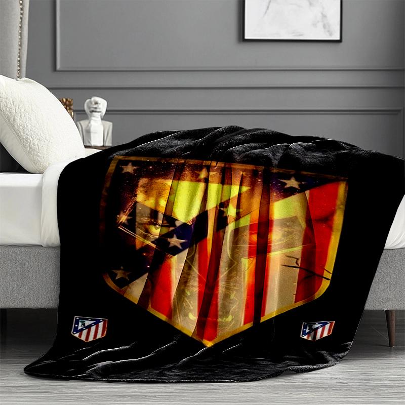 Atletico Madrid Print Blanket - Soft & Comfortable, for Bedroom, Travel, Sofa, Home Decoration - Birthday Christmas Gift for Friend