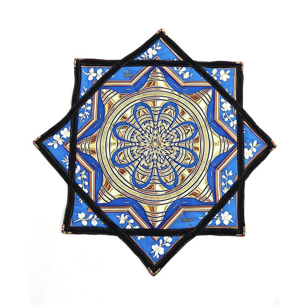 Dapo Flow Colorful Octagonal Yangge Dance Handkerchief for Electronic Music Festival