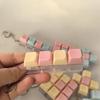Colorful Keyboard Fidget Toys For Adults Kids,1/4/5/9‑buttons Pastel Keyboard Clicker Keychain For Work Stress Relief Anxiety