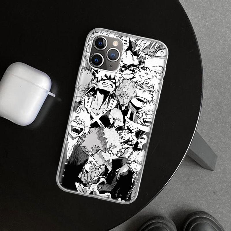 Чехол для телефона MHA Бакуго Кацуки для iPhone 11 12 13 Mini 14 15 Plus 16 Pro Max 17 Air 7 8 + SE Арт Индивидуальный Fundas 11 12