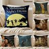 A M-Midsummer Nights Dream Pillow Case Sofa and Living Room Decorative Cushion Covers Dust-proof and Mite-proof Invisible Zipper
