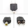 2 RCA Y Splitter Connector AV Audio Video Plug Converter Cable Male Female Plug 2 In 1 Adapter