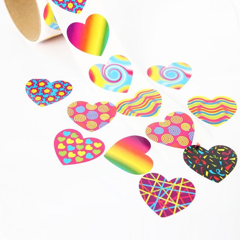 Наклейки Fun Express Funky Heart Roll (100 шт.)