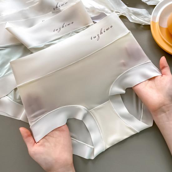 Женские трусики бесшовные с высокой талией из тонкого шелка, высокая эластичность, хорошая воздухопроницаемость, твердые