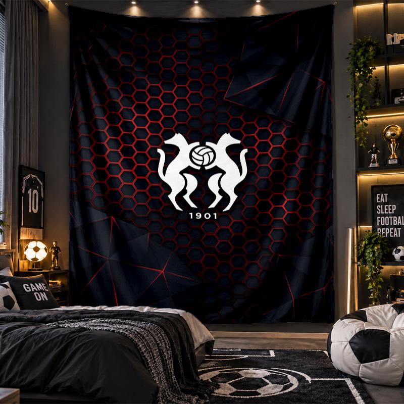 Wall Hanging Tapestry Stade Rennais FC Print Cloth for Living Room Bedroom Home Decor