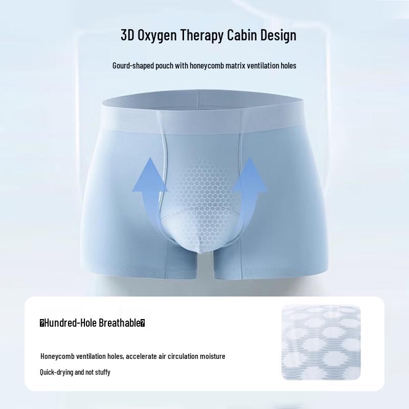 Мужские антибактериальные хлопковые трусы-боксеры FitonTon 10A, 4 штуки