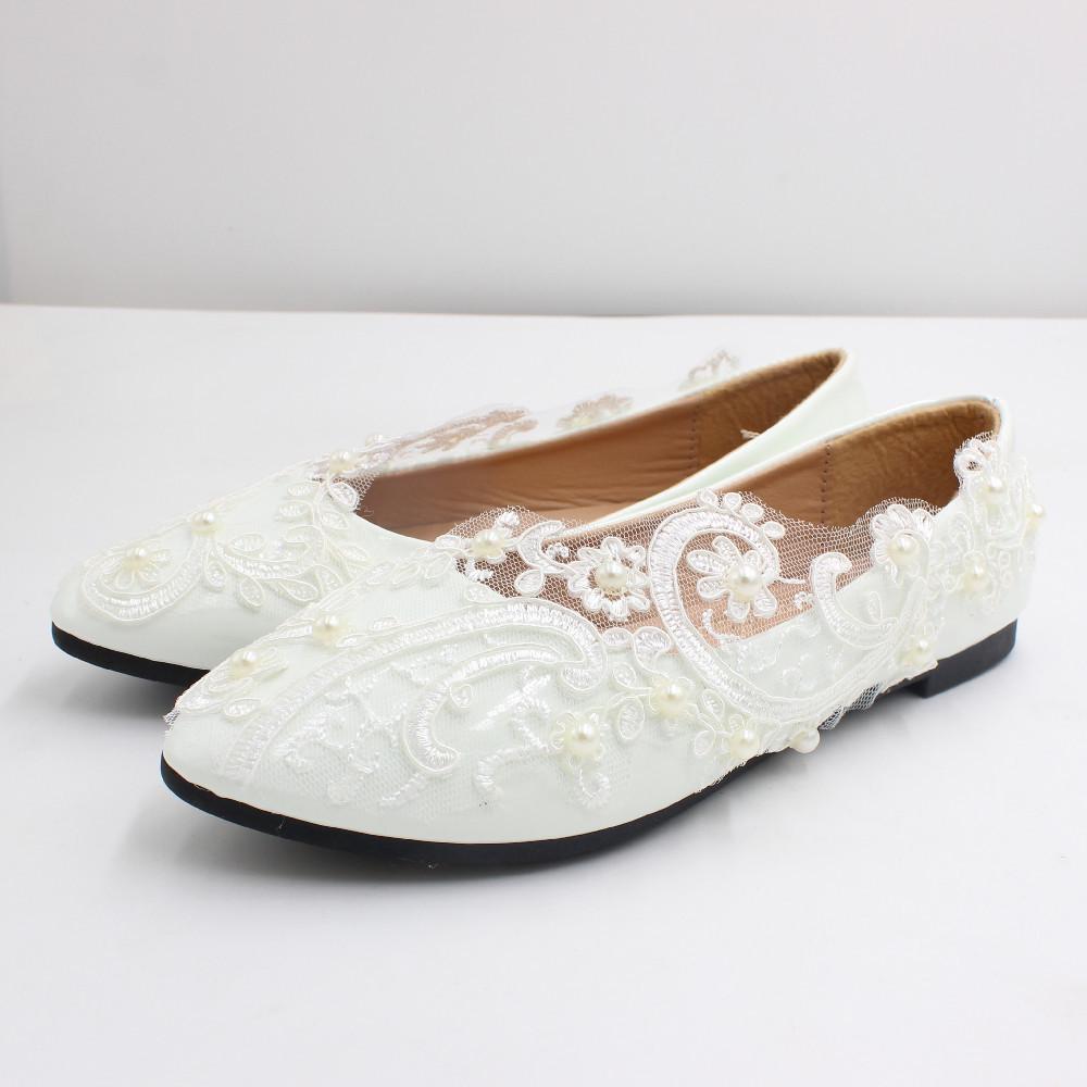 New Heel Low Lace White Bridal And Bridesmaid Wedding Shoes Bh2203