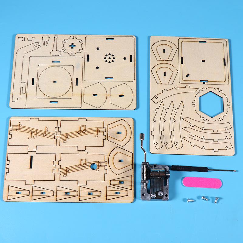 DIY Wooden Phonograph Science Kit for Kids - Build and Experiment