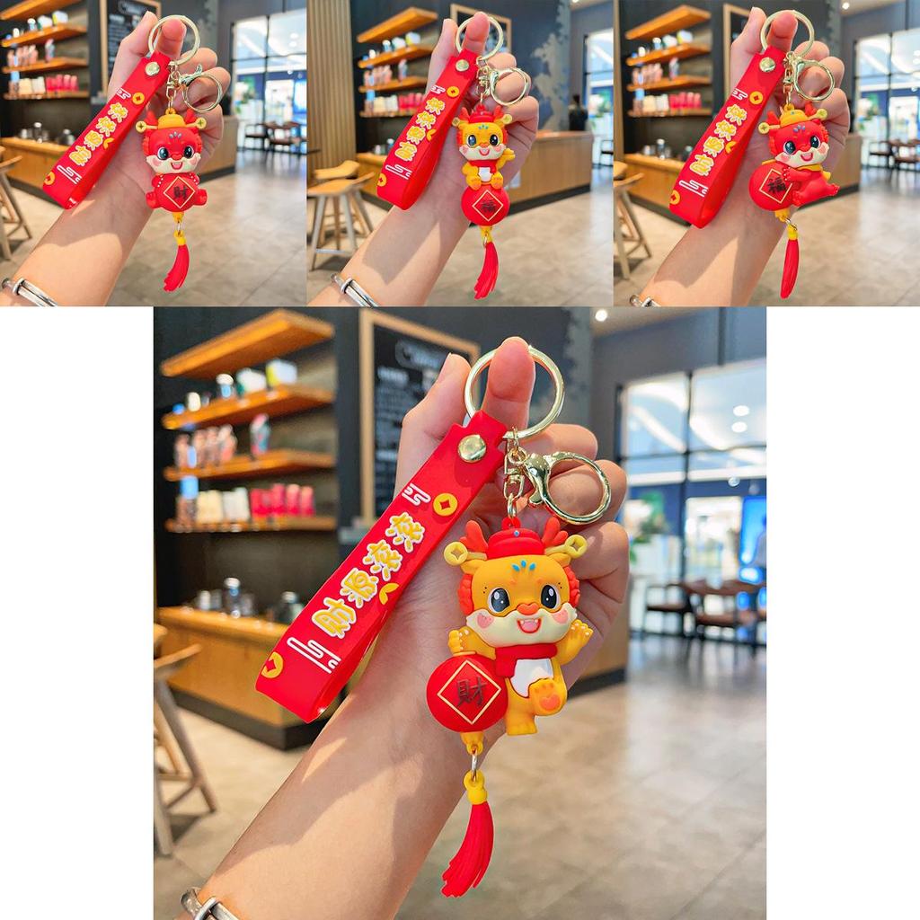 Festive Silicone Dragon Keychain Cute Lantern Holder For Celebrations And Gifts