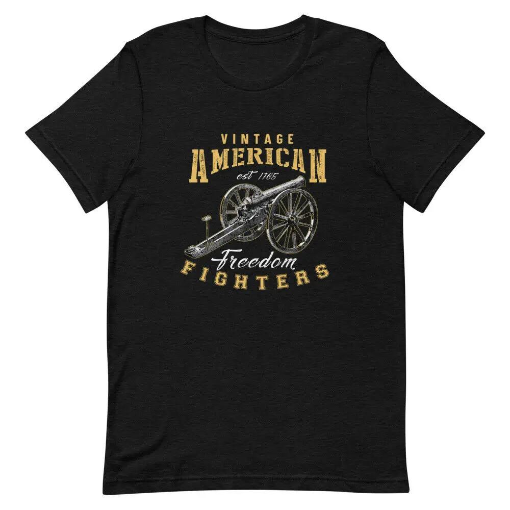 Vintage American Freedom Fighters TShirt Mens 100 Cotton Casual Tshirts Loose Top Size S3XL