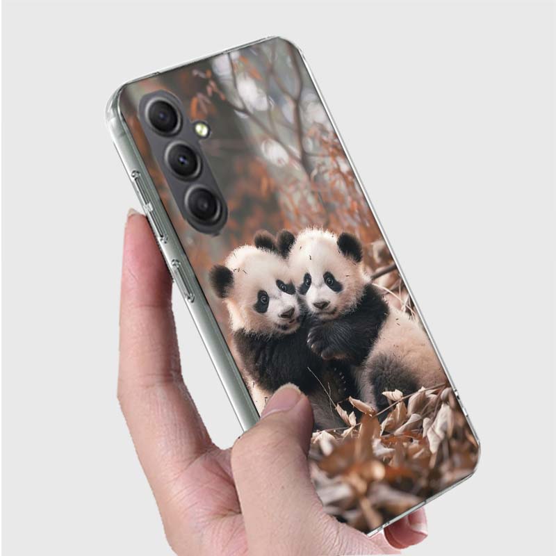 Panda Baby, Giant Panda Family Phone Case for Samsung A16 A26 A36 A56 A17 A37 A57 A07 A06 A02S A03 A04S A05S Galaxy Note 20 10 A