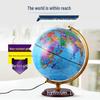 Luminous 32cm Globe with Light – High-Definition Student Study Lamp Ornament for Teaching and Living Room Décor