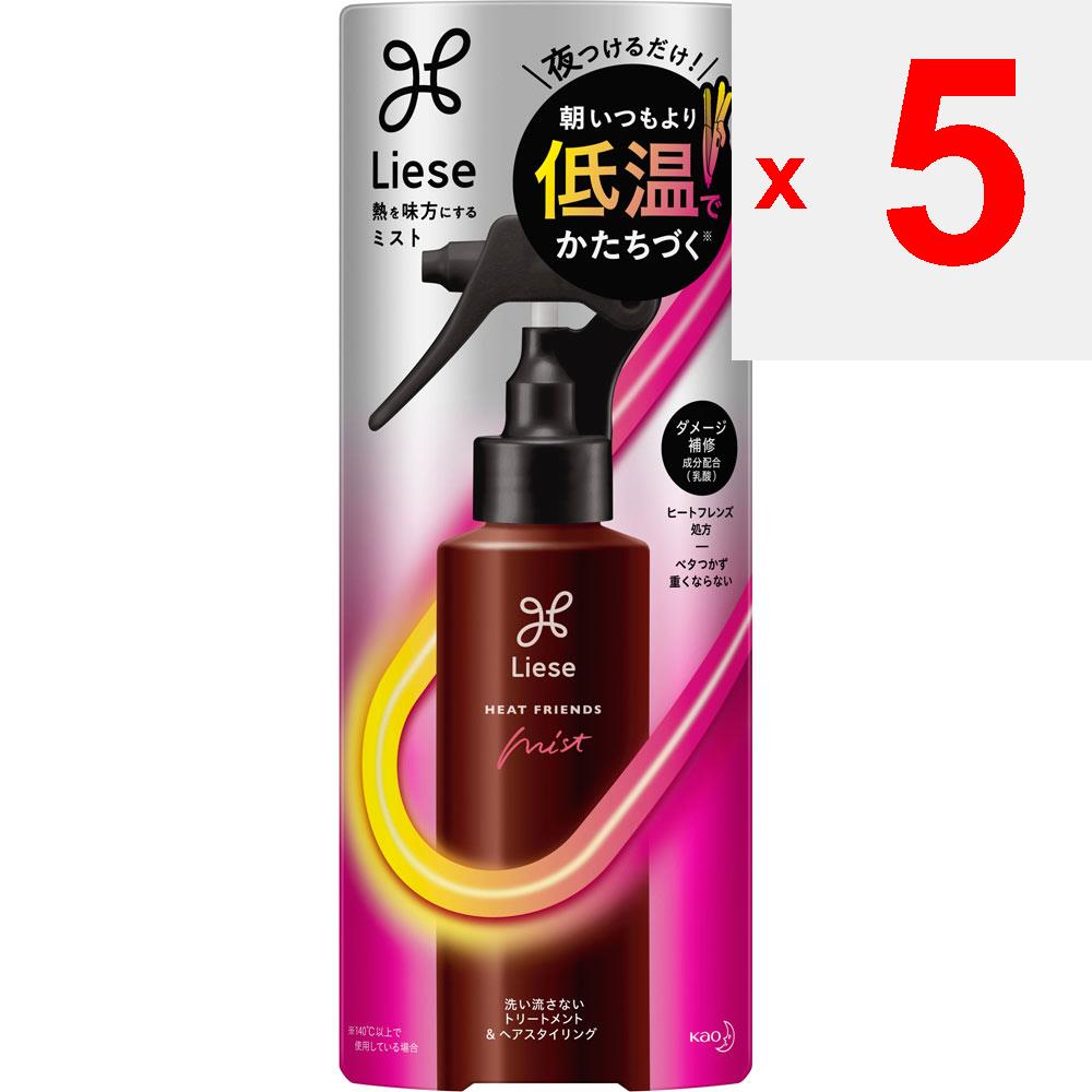 KAO Liese Heat Friendly Mist 150 мл Средства для укладки Нанести на влажные волосы (от корней до концов) после вытирания полотенцем для более послушной укладки. Распылить на энти