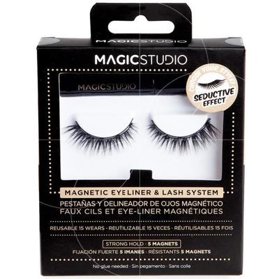 Накладные ресницы - Magic Studio - Соблазнительный эффект - Многоразовые 15 раз - 100% Веганские - Магнитная подводка для глаз