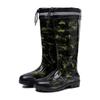 Rain Shoes Men's High Tube Fishing Boots Mining Camouflage Rain Boots Long Tube Rubber Shoes Anti Slip Waterproof Shoes