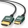 Thsucords Mini HDMI HDMI Cable Ultra Slim Flexible HDMI Mini Cable - 0.3M, & 3D/4K@60Hz/18gbps/2160P/1080P