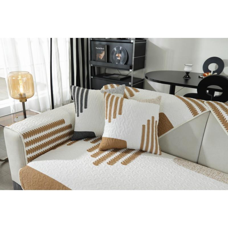 Modern Light Luxury Sofa Cushion, Cotton Printed Non-slip Sofa Cushion, Four-season Universal Sofa Cover, Fabric Sofa Towel