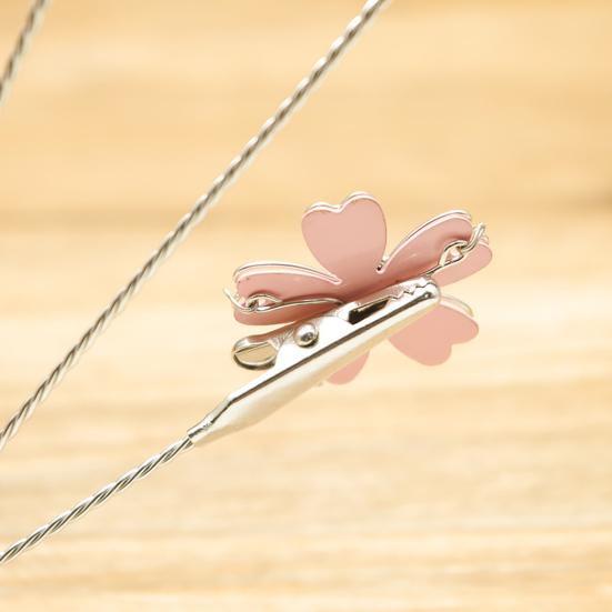 Cherry Blossoms Photo Tree Holder with Clips 8-Branch Picture Frame Stand for Desk Home Office Memo Paper Note Wedding Photo Display