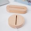 Diy Solid Wood Luminous Lamp Holder 3D Acrylic Led Solid Wood Night Light Base Room Decoration Living Room Decoration