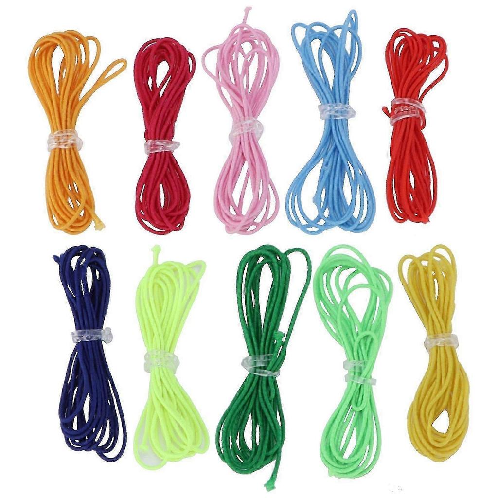 2025 Latest Model Letter Beads 6mm 10 Color Elastic Thread Big Hole Beads Set for Crafts M