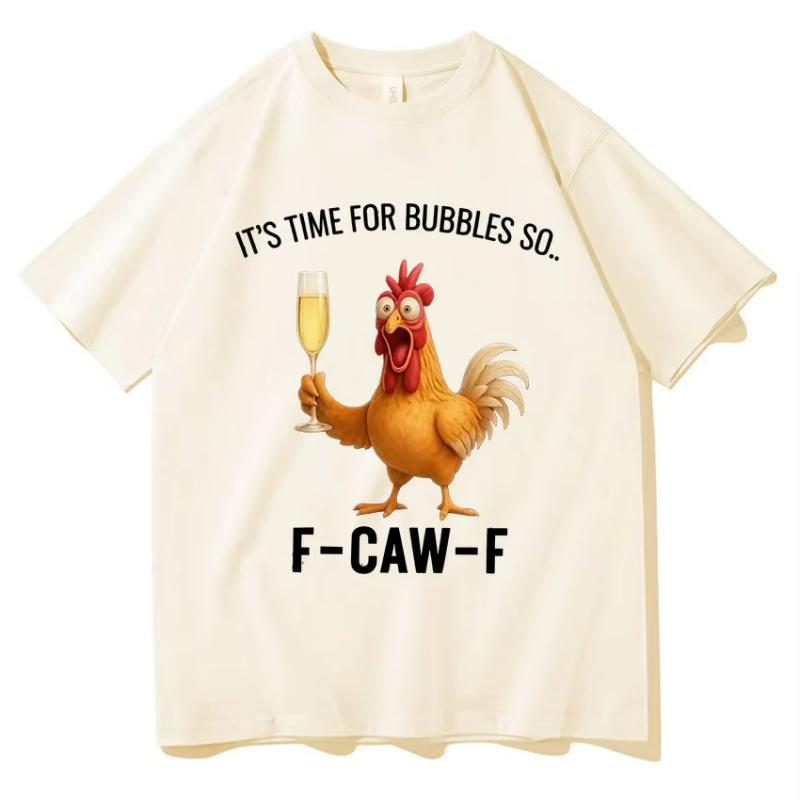 Tide Tee Смешная F-Caw-F Пивная Футболка Мем Мужская Летняя Повседневная Футболка Оверсайз Высокое Качество Модные Графические Короткий Рукав