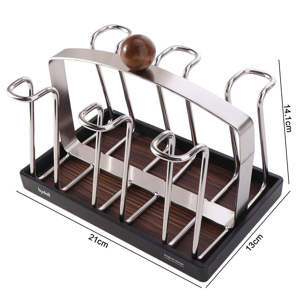 Anti-slip Cup Drying Rack Stainless Steel Tea Cup Holder Glass Cup Drainer Holder Dining Table