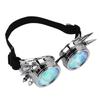Steampunk Goggles Retro PC ABS with Elastic Band Kaleidoscope Rave Glasses for Party Gloss Silver