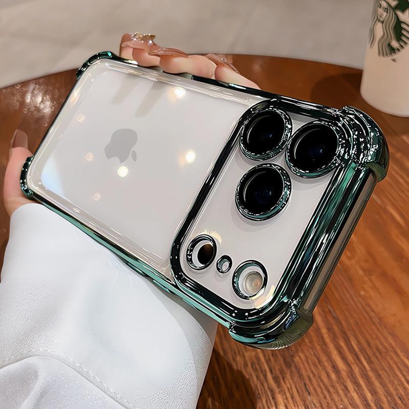 Четырехугольный чехол Space Shell Подходит для iPhone 17 Акриловый чехол для телефона Apple 16 ProMax Куртка с воздушной подушкой от падений