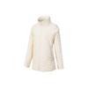 Solid Color Stand Collar Drop Shoulder Thick Cotton Jacket Women Jackets Light-Beige SC1249062B-WT09