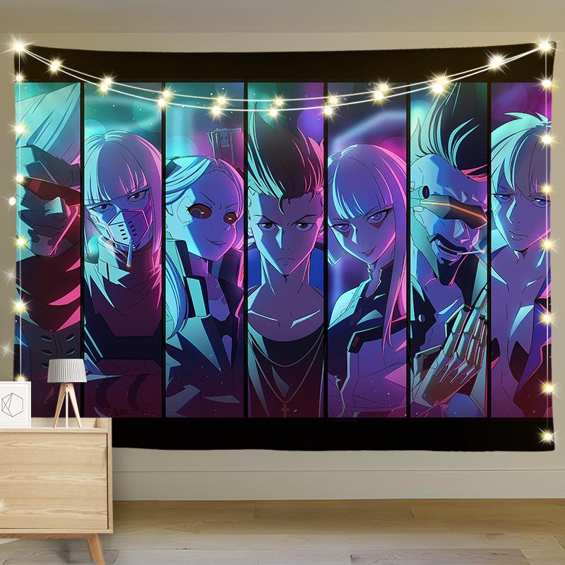 Короткая плюшевая подвесная ткань аниме фоновая ткань спальня общежитие украшение картина гостиная настенная ткань подвесное одеяло