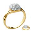 Gold Plated Ring 'Sissi' Golden White - 10x10 Mm