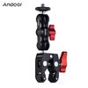 Andoer Multi-function Ball Head Clamp Ball Mount Clamp Arm Super Clamp with 1/4-20 Thread for GPS Phone LCD/DV Monitor LED Video Light Flash Light