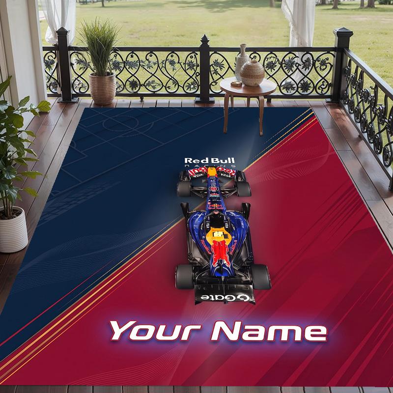 Ковер с индивидуальной печатью Red Bull Racing Нескользящий напольный ковер для декора домашней комнаты