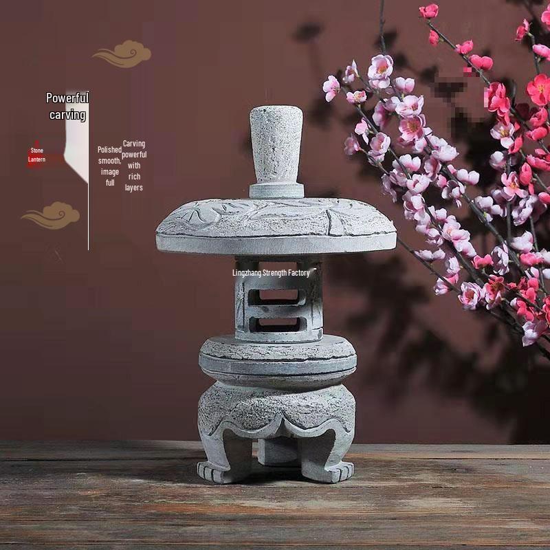 Bluestone Stone Lantern: Zen Landscape Decoration for Gardens and Courtyards