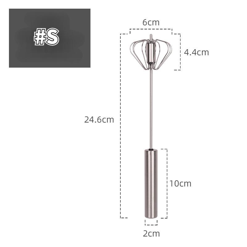 Взбивалка для яиц Ручное давление Полуавтоматическая взбивалка из нержавеющей стали Кухонные аксессуары Инструменты Самоповоротная посуда для крема Венчик Ручной миксер Размер: S / M / L