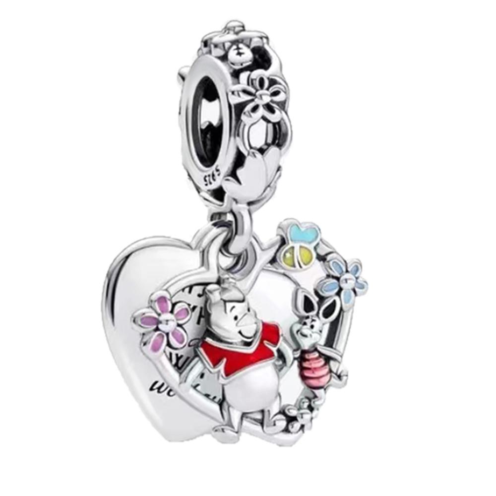 Горячая Распродажа MINISO Disney 925 Серебряные Животные Мобилизация Шармы Бусины Горячие Оригинальные Браслет Брелоки DIY Украшения Женщины