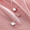Boucle D’oreille Femmes Heart Chain Earring Jewelry Sterling   Earrings For Women Party Accessories Gift Heart Earrings