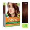 Краска для волос Nisha Crème Натуральный коричневый Упаковка 6 штук 6,67 г | Стойкая краска для волос с покрытием седины, для шелковистых блестящих волос