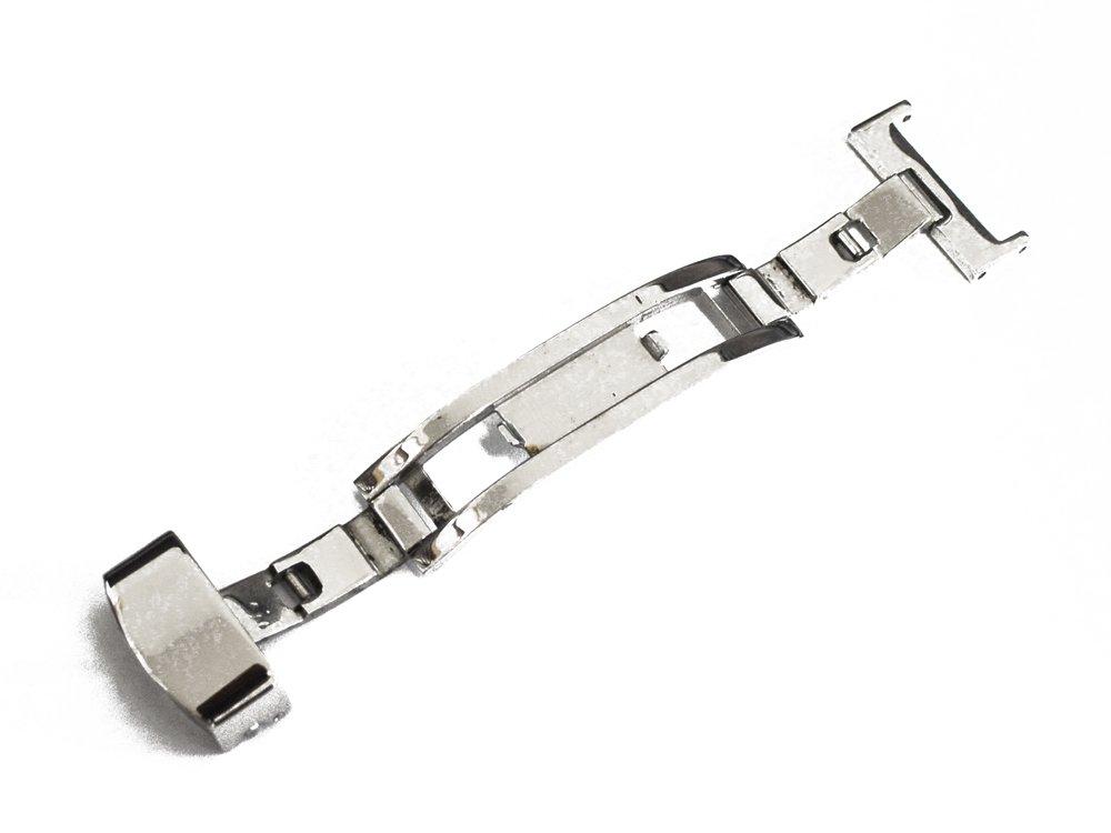 Детали часов King Watch, совместимые с ремнем Bulgari Solo Tempo ST42, вторичный продукт с тиснением под крокодила и пряжкой D, черный [импортный оригинал] 23/20 мм